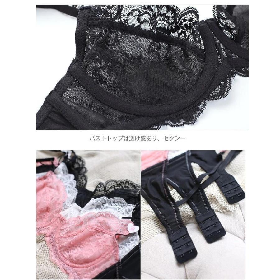 Eカップ追加 大きいサイズ レディース ブラショーツセット 総レース Tバック シースルー セクシー ベビードール 勝負下着 透け感 シースルー | ホームアイホーム | 11