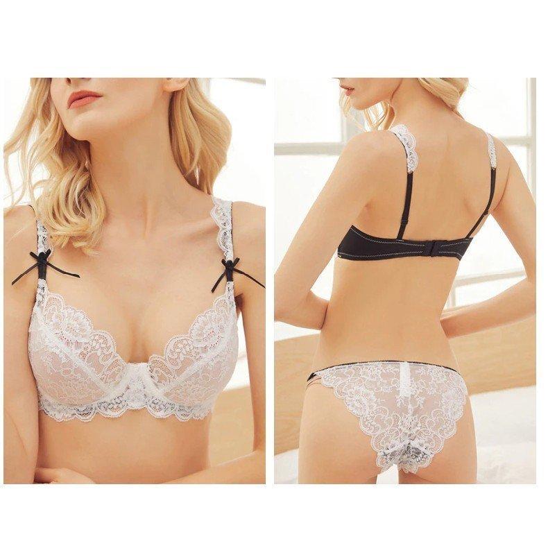 Eカップ追加 大きいサイズ レディース ブラショーツセット 総レース Tバック シースルー セクシー ベビードール 勝負下着 透け感 シースルー | ホームアイホーム | 03