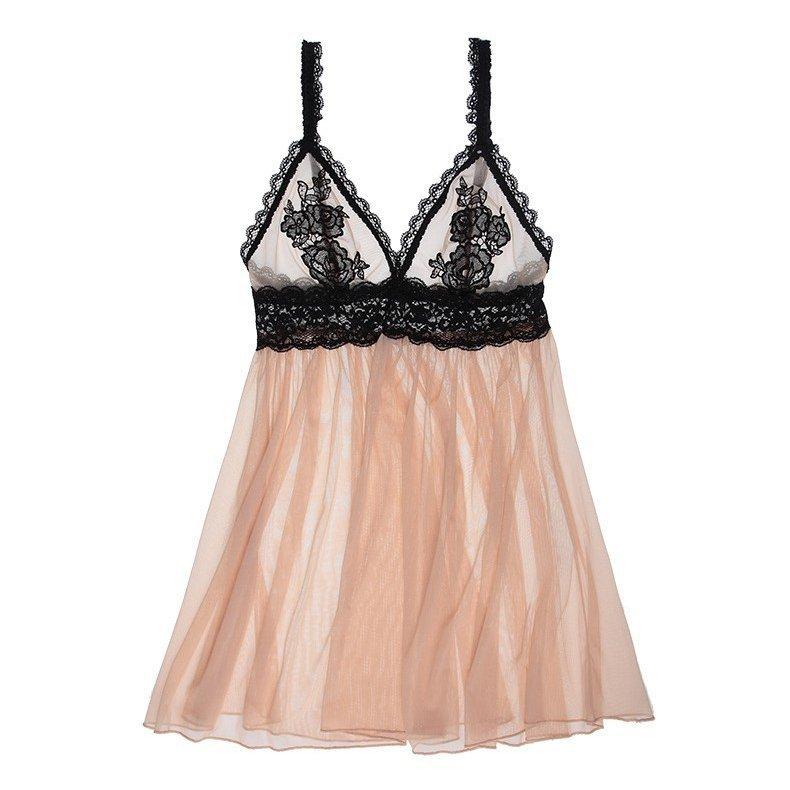 ベビードール レディース下着 刺繍入り セクシーランジェリー 透け感 スリップ レース インナー 下着女性 チ ュール 誘惑 勝負下着 透け感 セット | ホームアイホーム | 06