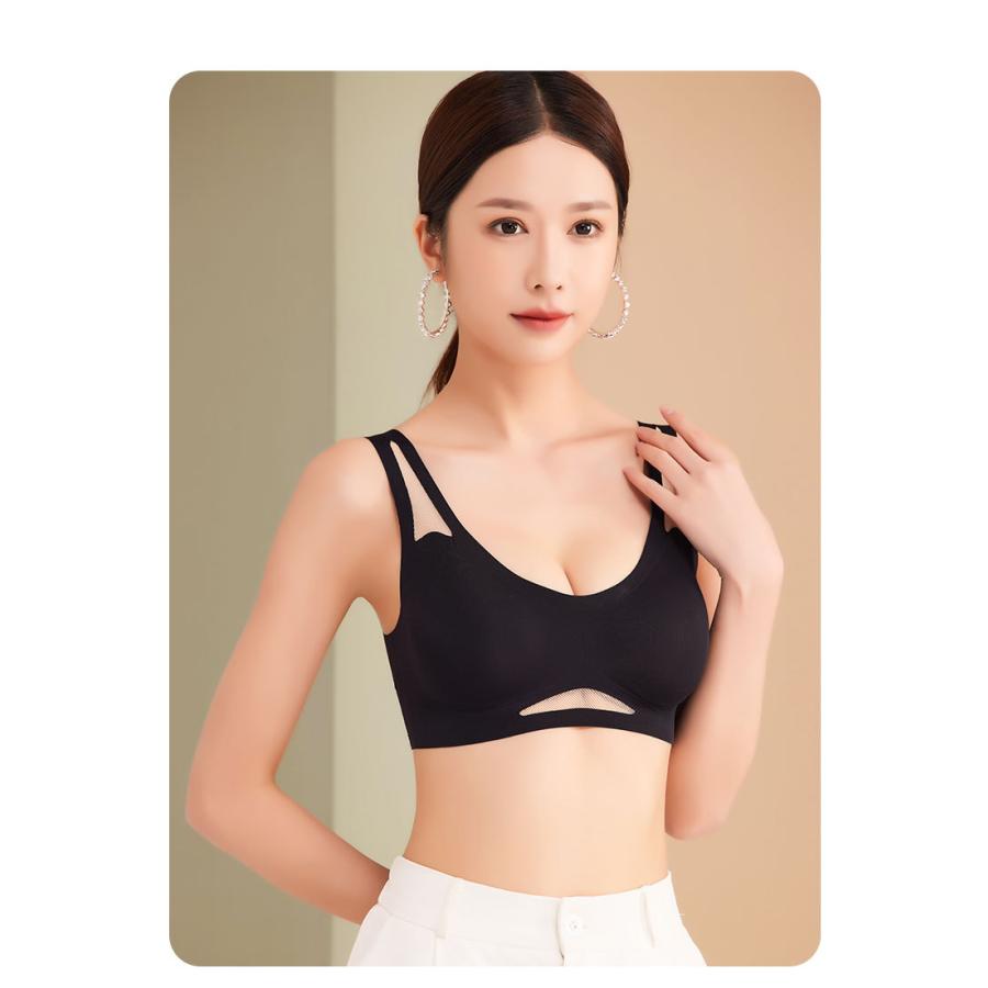 ブラジャー ナイトブラ ノンワイヤー レディース ワイヤレス 脇肉 脇高 脇高ブラ 育乳 補正ブラ 肩幅ショルダーブラ 下着女性 30代 20代 40代 50代 | ホームアイホーム | 17