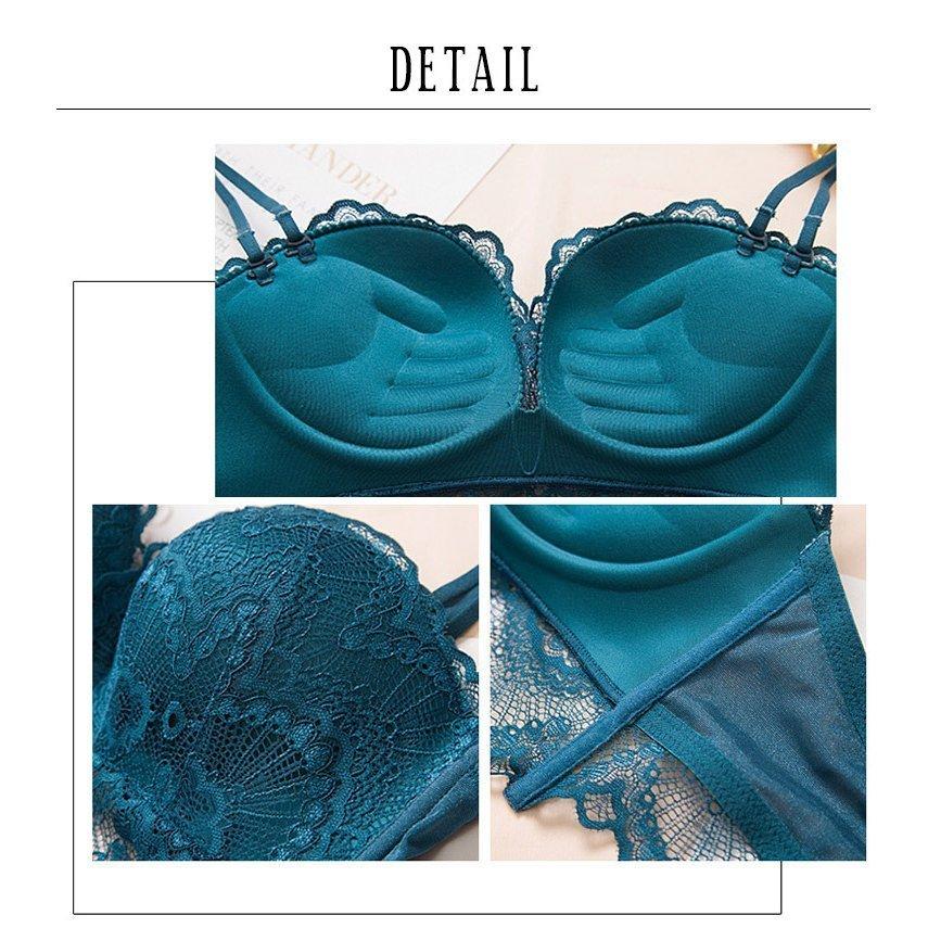 脇肉丸盛 レースブラジャー セット ショーツ レディース 手ホールドブラ ストラップ取り外し可 脇高 盛り バストアップ 総レース ブラセット 下着 上下セット | ホームアイホーム | 02