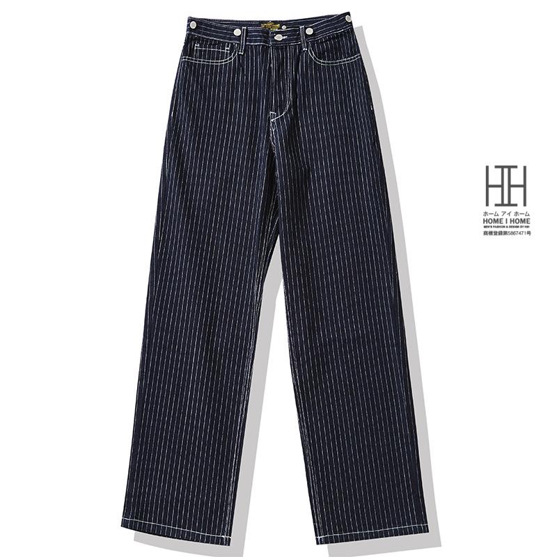 15oz デニム パンツ ペインターパンツ メンズ インディゴ ストライプデニム おしゃれ ワークパンツ バイカー バイク オーバーオール ヴィンテージ アメカジ | ホームアイホーム | 06