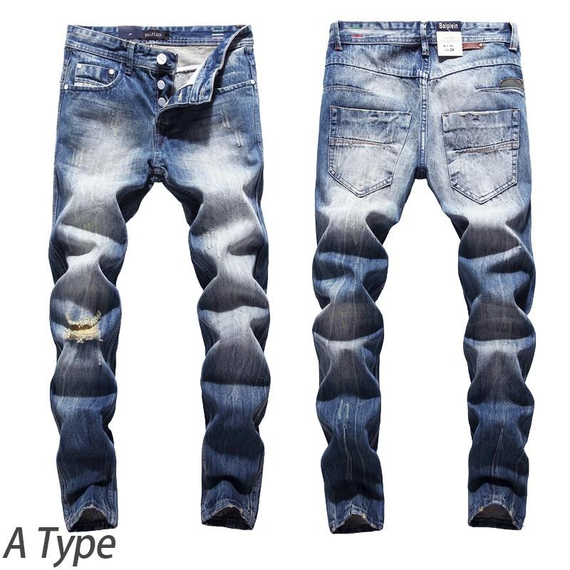 デニムパンツ メンズ ジーンズ Gパン ストレート ダメージ ウォッシュ ユーズド | ホームアイホーム | 03