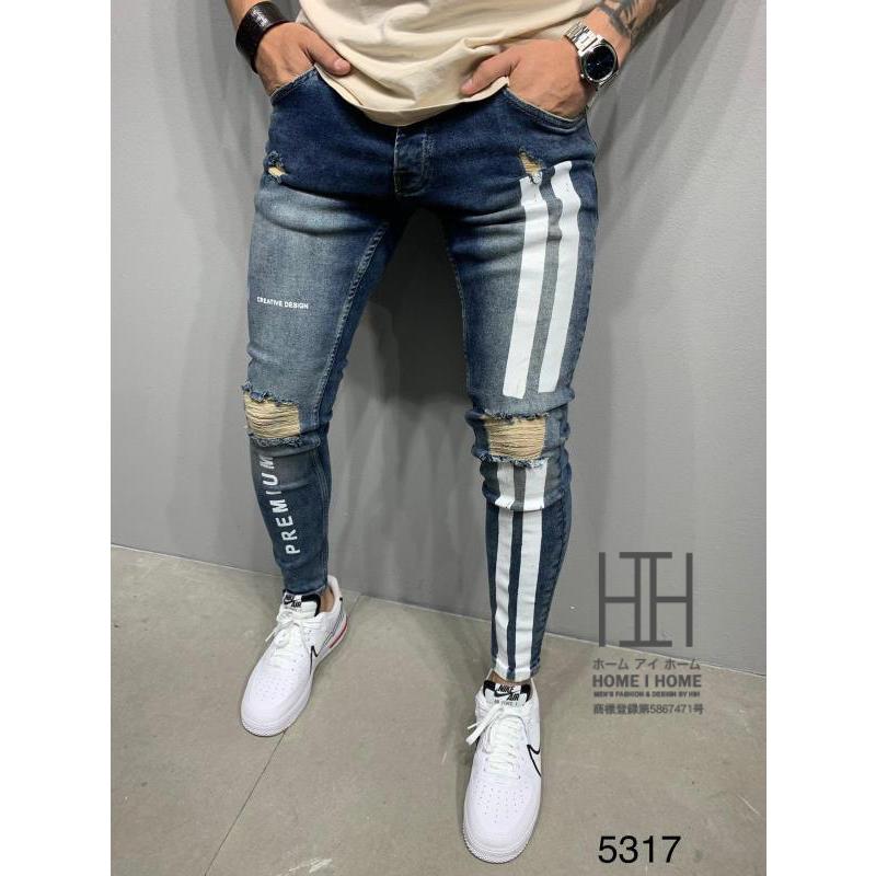 スキニーパンツ ストレッチパンツ ジーンズ メンズ デニムパンツ ダメージ ストレッチ プリント 大きいサイズ スリム 美脚 おしゃれ メンズパンツ ズボン | ホームアイホーム | 19