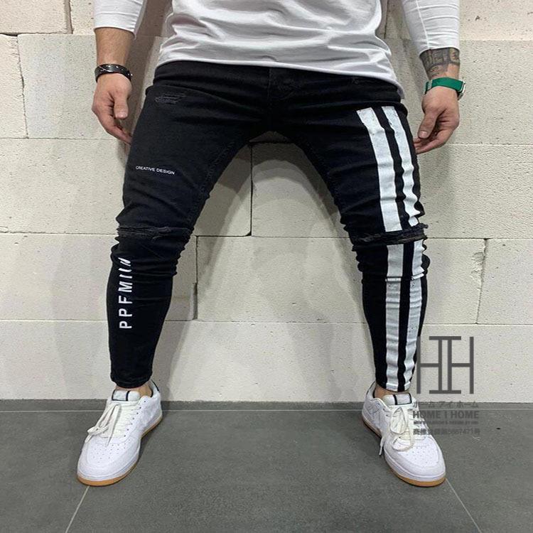 スキニーパンツ ストレッチパンツ ジーンズ メンズ デニムパンツ ダメージ ストレッチ プリント 大きいサイズ スリム 美脚 おしゃれ メンズパンツ ズボン | ホームアイホーム | 03