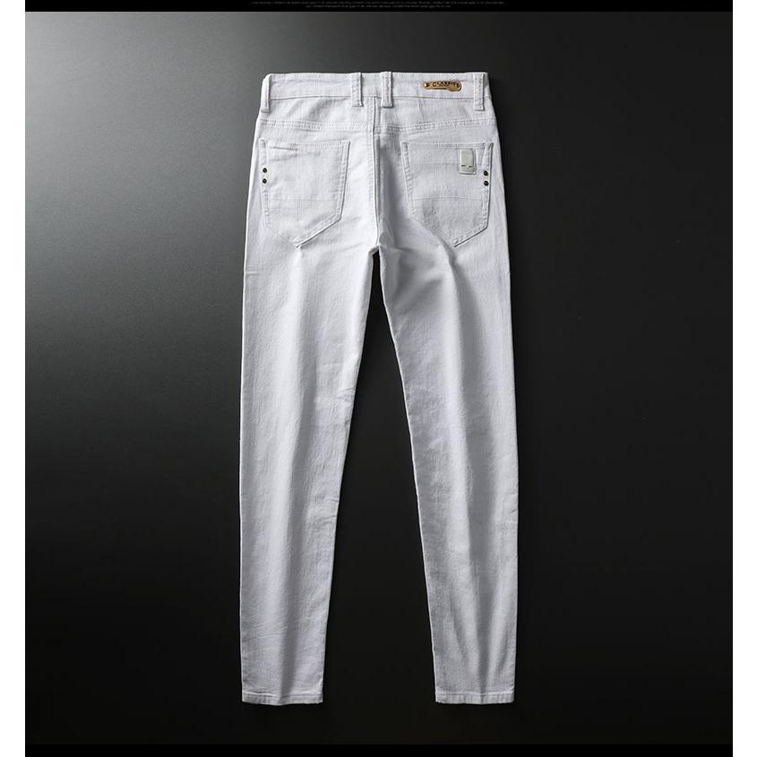 スキニーデニム ホワイトジーンズ デニムパンツ メンズ ジーンズ ビジネス ストレッチ ホワイト 白 ズボン 爽やか 薄手 春 夏 | ブランド登録なし | 09