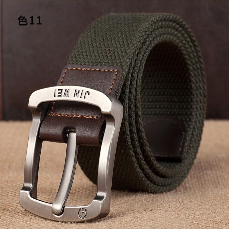 ズックベルト メンズ シンプル 無地 合金バックル カラー配色 ボーダー カジュアル | ホームアイホーム | 12