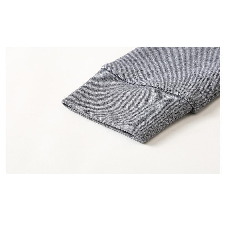 ポロシャツ メンズ スタンドカラー 長袖 ハーフジップ 立ち襟 刺繍入り シャツ トップス 春秋 ブラック ネイビー | ホームアイホーム | 18