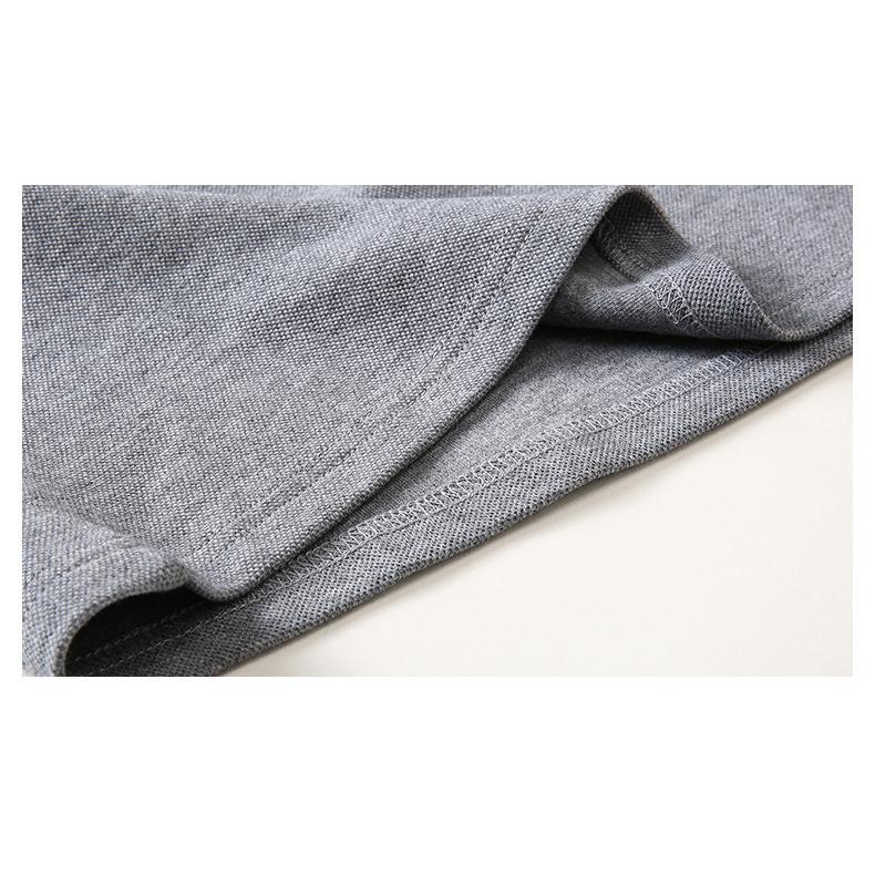 ポロシャツ メンズ スタンドカラー 長袖 ハーフジップ 立ち襟 刺繍入り シャツ トップス 春秋 ブラック ネイビー | ホームアイホーム | 20