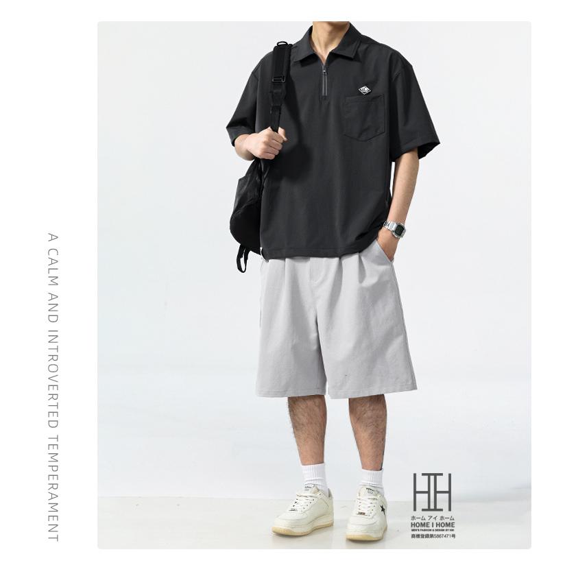 接触冷感 ひんやり ポロシャツ 半袖 メンズ ハーフジップ ナイロン ワンポイント ポケット付き ストレッチ ビズポロ ビジカジ クールビズ ドライ 夏 涼しい 快適 | ホームアイホーム | 14