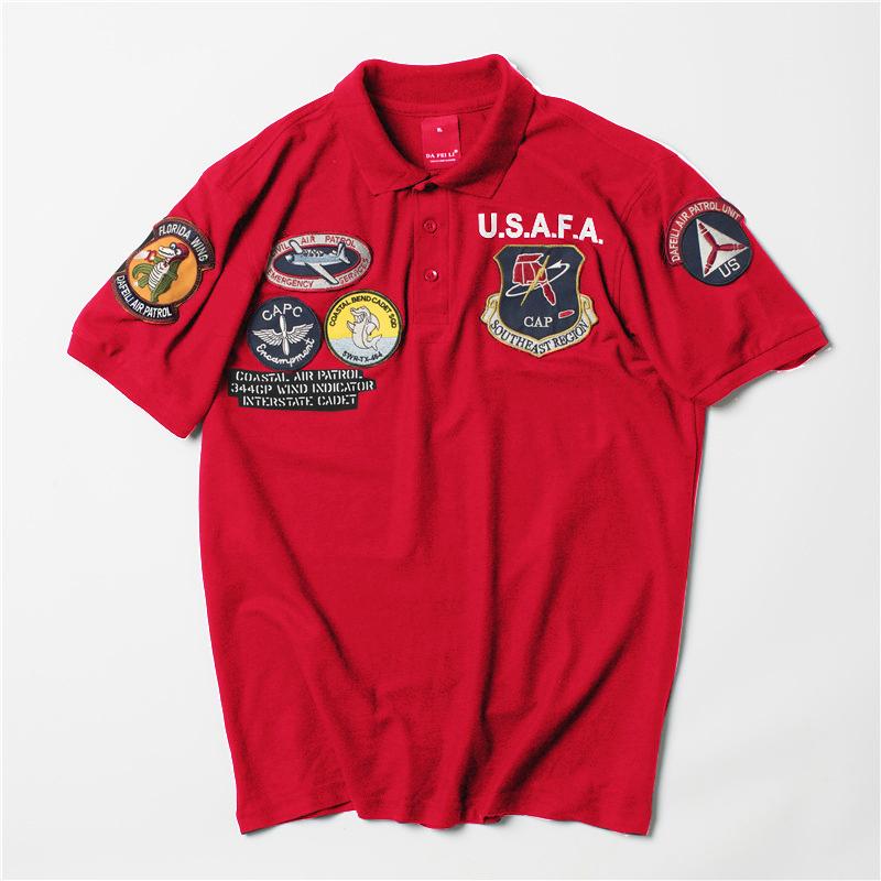 ポロシャツ メンズ 半袖 ビジネス対応 鹿の子 春夏 春 ポロワッペン ミリタリー風 オシャレ トップス | ホームアイホーム | 03