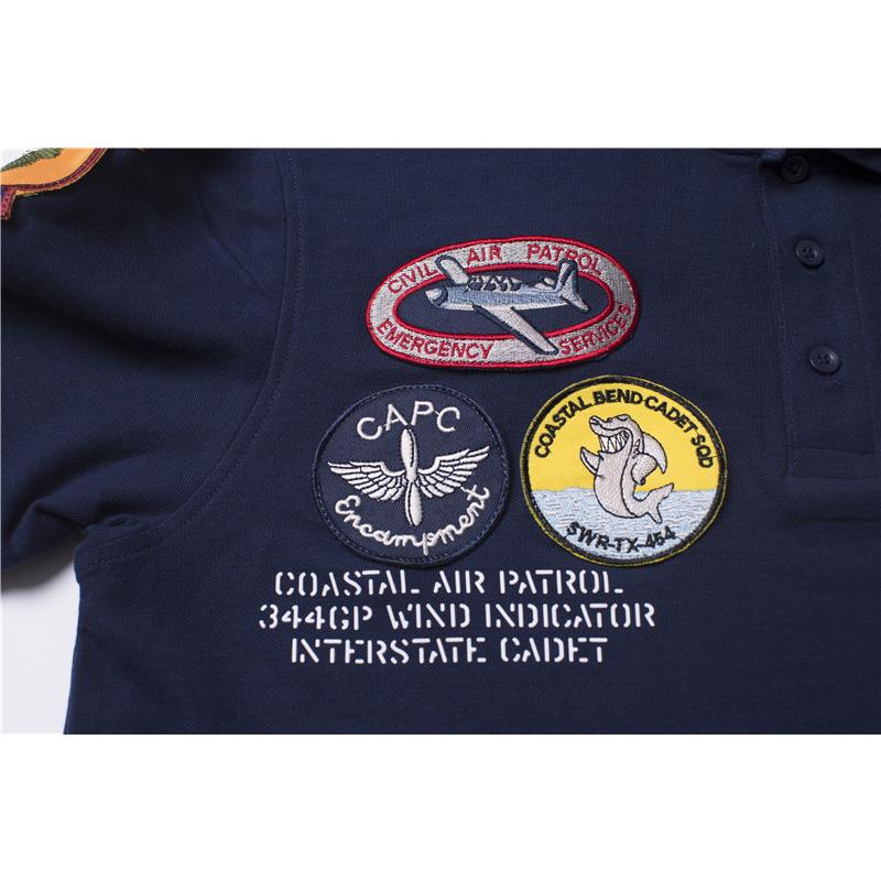 ポロシャツ メンズ 半袖 ビジネス対応 鹿の子 春夏 春 ポロワッペン ミリタリー風 オシャレ トップス | ホームアイホーム | 08