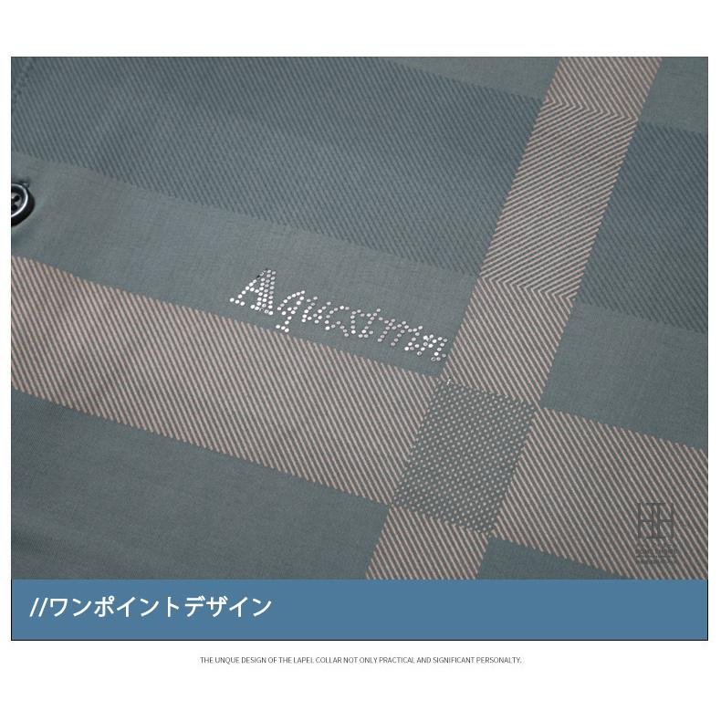 ゴルフウェア 上下セット 半袖ポロ イージーパンツ メンズ ゴムウェスト ドライ ひんやり ストレッチ チェック柄 ライン入り ワンポイント 吸汗速乾 おしゃれ | ホームアイホーム | 20