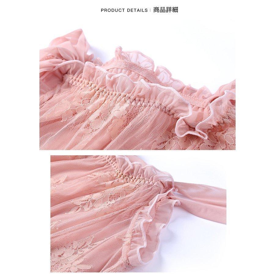 ベビードール セクシー 総レース 誘惑ランジェリー レディース花柄 シースルー エロ 女性 勝負下着 スリップ Tバック セット | ホームアイホーム | 16