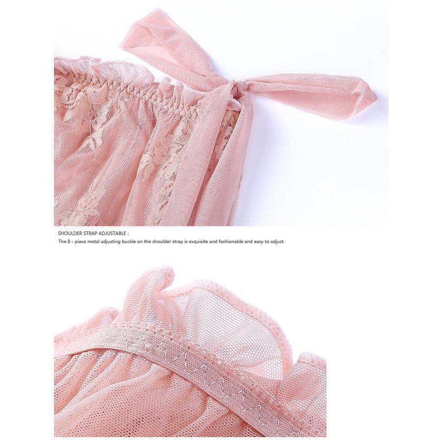 ベビードール セクシー 総レース 誘惑ランジェリー レディース花柄 シースルー エロ 女性 勝負下着 スリップ Tバック セット | ホームアイホーム | 17