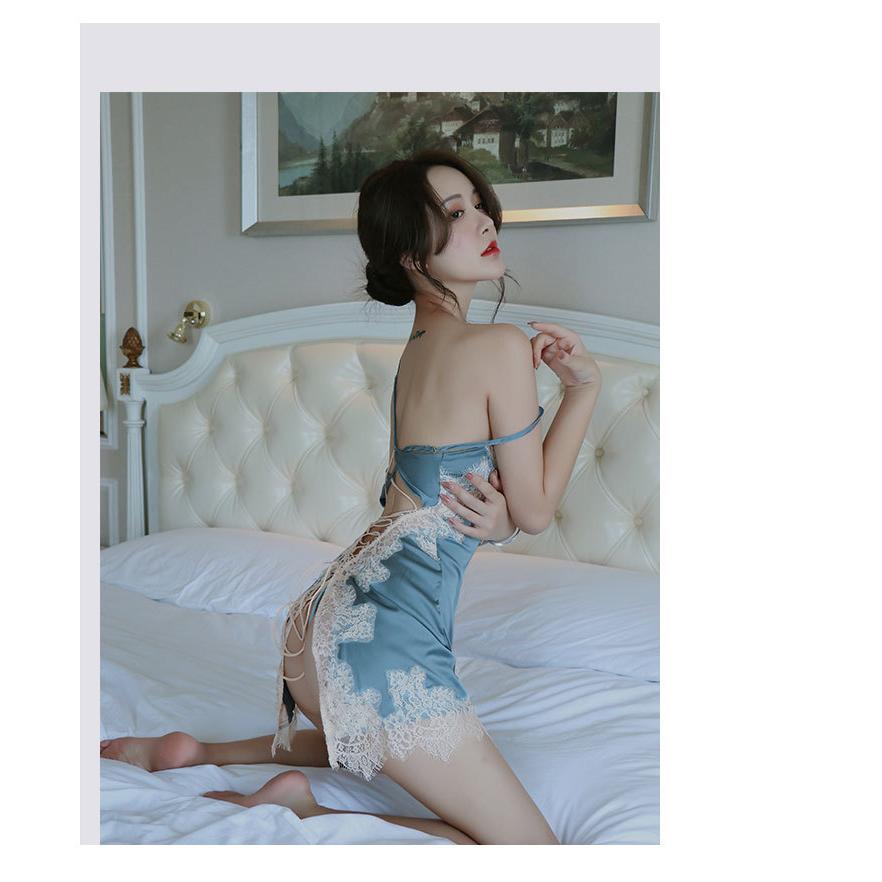 キャミソール ベビードール 深V レディース 過激 総レース 透け感 背中魅せ 勝負下着 セクシー Tバック 下着女性 大人 ランジェリー | ホームアイホーム | 19