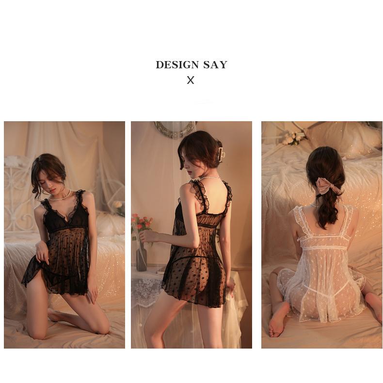 キャミソール ベビードール ランジェリー セクシー 勝負下着 シースルー ノースリーブ 総レース 透け感 レディース 花柄 スリップ 誘惑ランジェリー | ホームアイホーム | 07