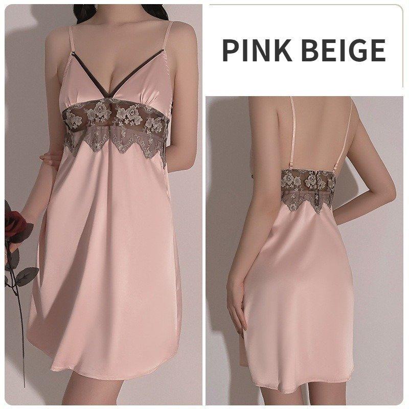 キャミソール レディース サテン Vネック ツルツル ランジェリー セクシー スリップ 下着 かわいいワンピース セット レース ナイトウェア インナー | ホームアイホーム | 11