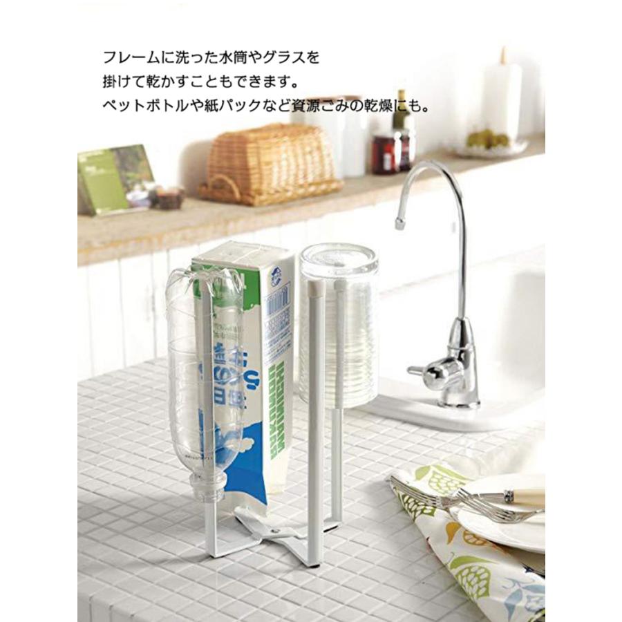 ポリ袋エコホルダー 三角コーナー シンク上 流し台 キッチン グラスホルダー キッチンスタンド 折りたたみ 送料無料 | ホームアイホーム | 05