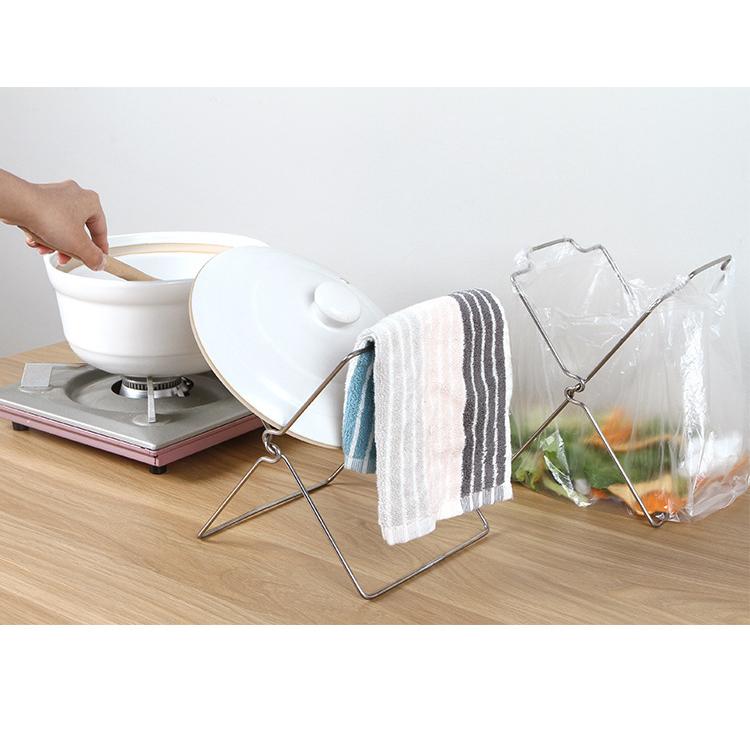 ごみ袋ハンガー レジ袋ハンガー 折りたたみ式 ミニサイズ スタンドタイプ 収納 組立て式 コンパクト | ホームアイホーム | 13