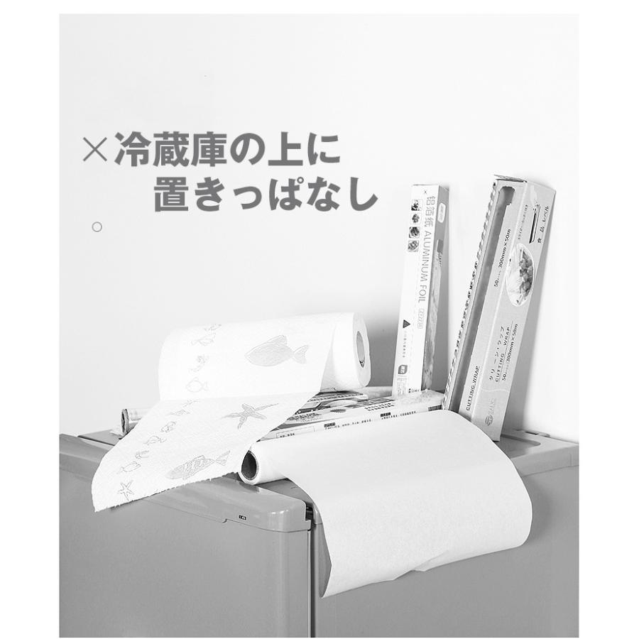 ラップホルダー 大容量 台所ラック 多機能 プラスチック刄あり 収納用品 穴あけ不要 キッチンパネル キッチン 耐荷重3kg 吸着シート仕様 | ホームアイホーム | 03