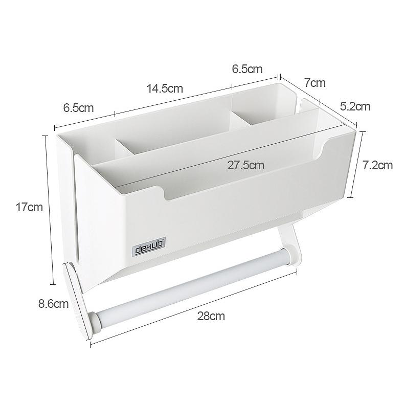 ラップホルダー 大容量 台所ラック 多機能 プラスチック刄あり 収納用品 穴あけ不要 キッチンパネル キッチン 耐荷重3kg 吸着シート仕様 | ホームアイホーム | 21