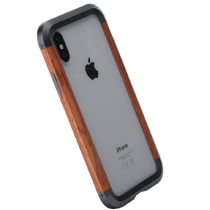 天然木 iPhone14ProMax 金属 ケース ウッド アルミバンパー ダブル構造 木製 耐衝撃 頑丈 メタルケース かっこいい iphone13promax iphone12pro ネジ装着式 | ホームアイホーム | 08