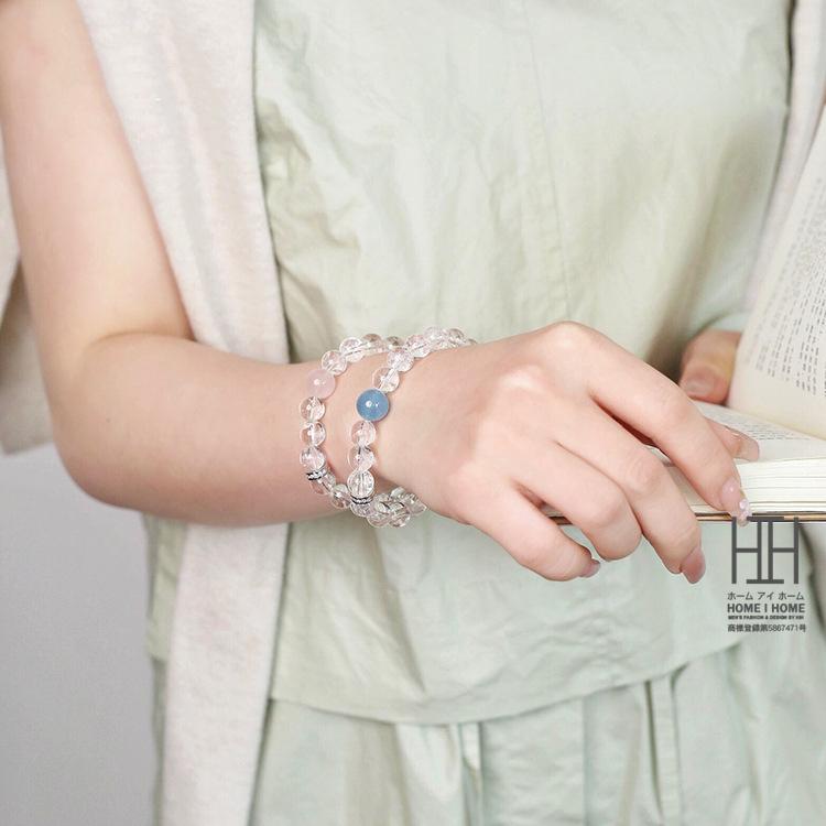 水晶ブレスレット パワーストーン 天然石 レディース クリスタル クラック水晶 アクアマリン ムーンストーン 開運祈願 癒し 安らぎ 魔除け 浄化 激安 おしゃれ | ホームアイホーム | 12