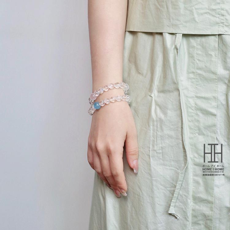 水晶ブレスレット パワーストーン 天然石 レディース クリスタル クラック水晶 アクアマリン ムーンストーン 開運祈願 癒し 安らぎ 魔除け 浄化 激安 おしゃれ | ホームアイホーム | 13