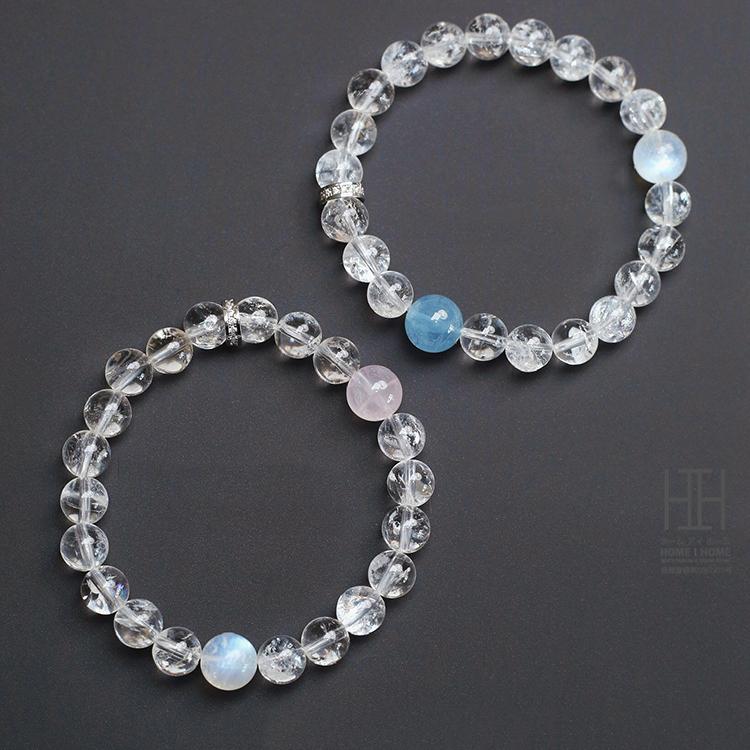 水晶ブレスレット パワーストーン 天然石 レディース クリスタル クラック水晶 アクアマリン ムーンストーン 開運祈願 癒し 安らぎ 魔除け 浄化 激安 おしゃれ | ホームアイホーム | 03