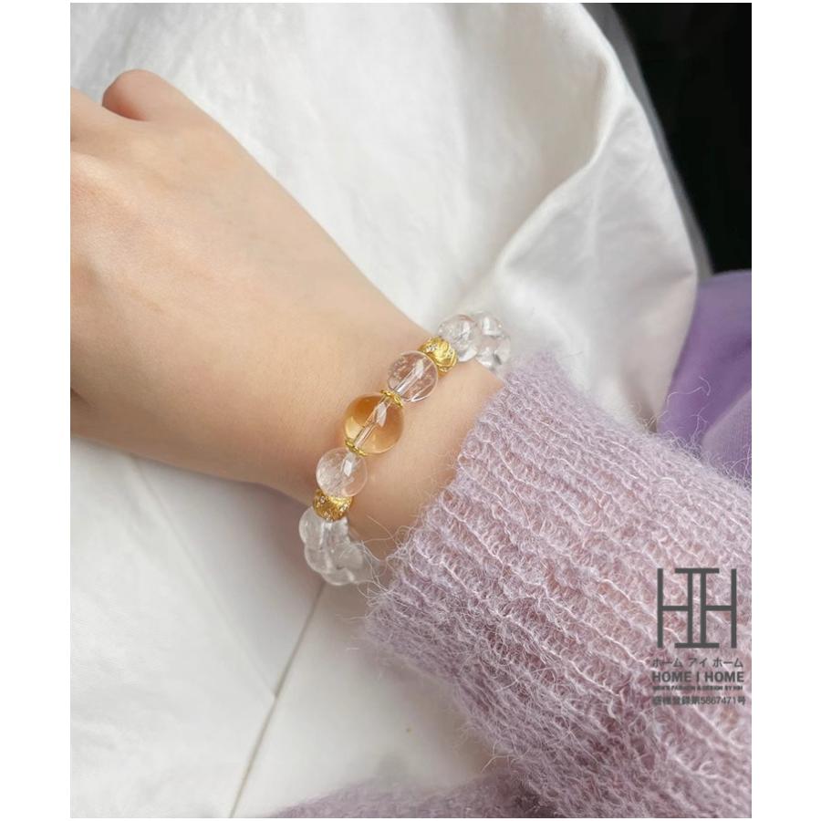 水晶ブレスレット レディース パワーストーン 天然石 クリスタル 水晶 クラック水晶 シトリン 多面カット 金運 癒し 浄化 激安 人気 おしゃれ ギフト プレゼント | ホームアイホーム | 10