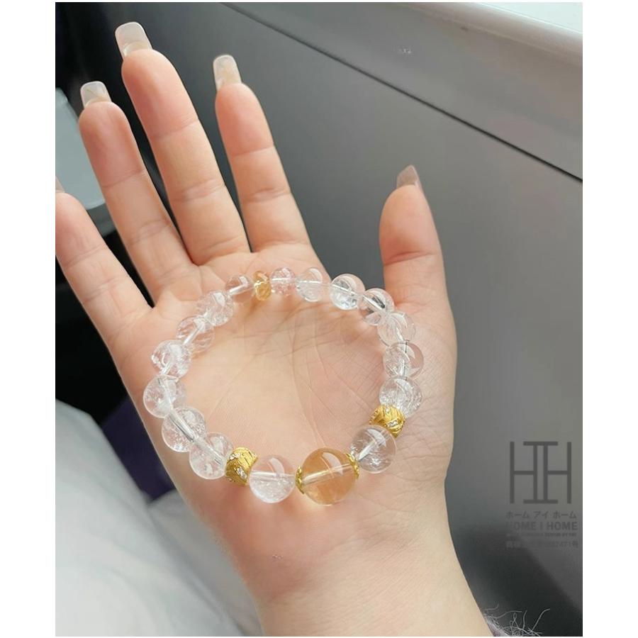 水晶ブレスレット レディース パワーストーン 天然石 クリスタル 水晶 クラック水晶 シトリン 多面カット 金運 癒し 浄化 激安 人気 おしゃれ ギフト プレゼント | ホームアイホーム | 11