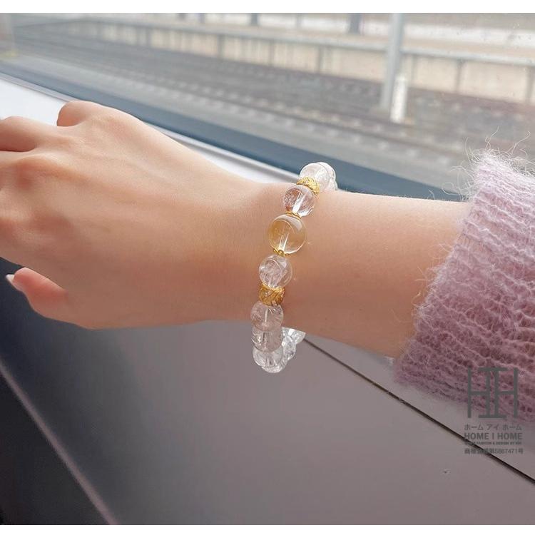 水晶ブレスレット レディース パワーストーン 天然石 クリスタル 水晶 クラック水晶 シトリン 多面カット 金運 癒し 浄化 激安 人気 おしゃれ ギフト プレゼント | ホームアイホーム | 12
