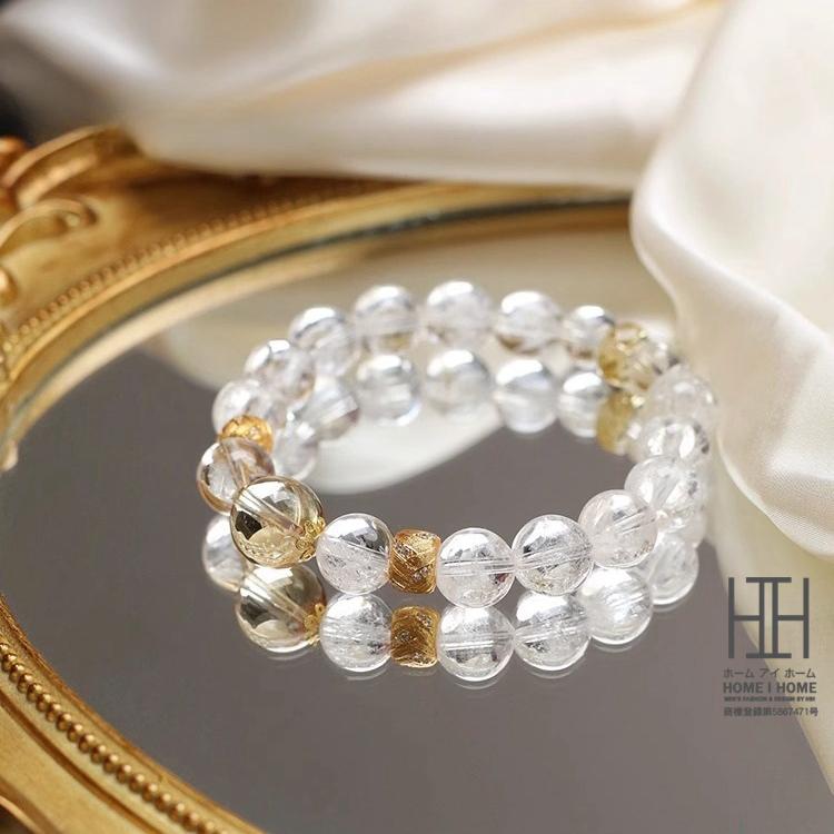 水晶ブレスレット レディース パワーストーン 天然石 クリスタル 水晶 クラック水晶 シトリン 多面カット 金運 癒し 浄化 激安 人気 おしゃれ ギフト プレゼント | ホームアイホーム | 01