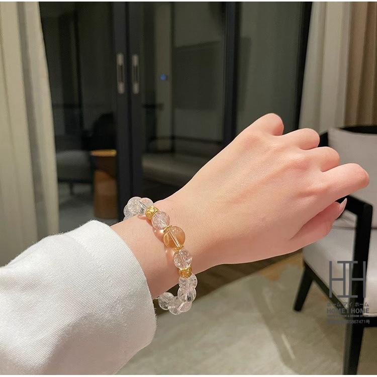 水晶ブレスレット レディース パワーストーン 天然石 クリスタル 水晶 クラック水晶 シトリン 多面カット 金運 癒し 浄化 激安 人気 おしゃれ ギフト プレゼント | ホームアイホーム | 08