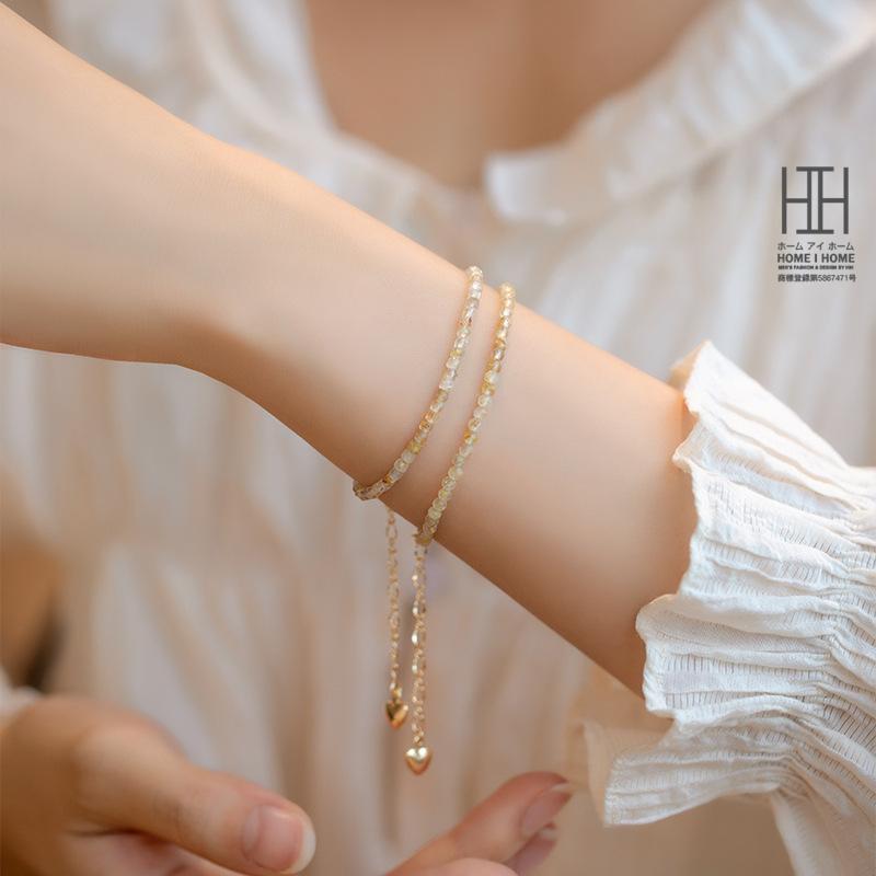 パワーストーン ブレスレット 天然石 レディース 3ｍｍ 小粒 浄化 水晶 開運 財運 仕事運 金運アップ ルチルクォーツ 針入り水晶 チェーン アクセサリー | ホームアイホーム | 07