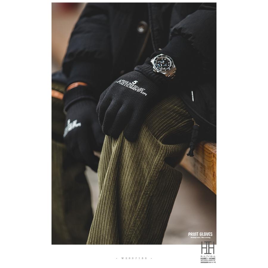 グローブ ニットグローブ メンズ レディース 防寒グッズ 男女兼用 ミリタリー系 プリント入り 防寒 保温 手袋 おしゃれ プレゼント ギフト バイク アウトドア | ホームアイホーム | 14