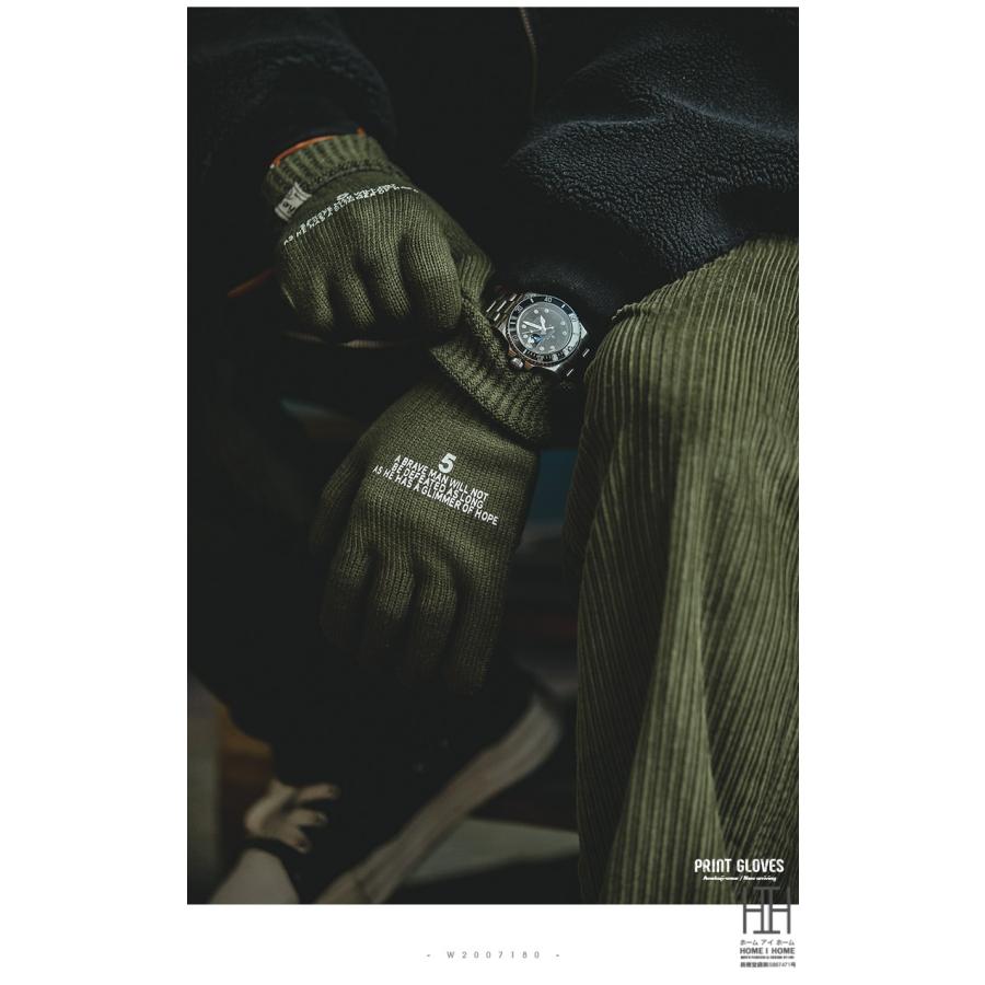グローブ ニットグローブ メンズ レディース 防寒グッズ 男女兼用 ミリタリー系 プリント入り 防寒 保温 手袋 おしゃれ プレゼント ギフト バイク アウトドア | ホームアイホーム | 10