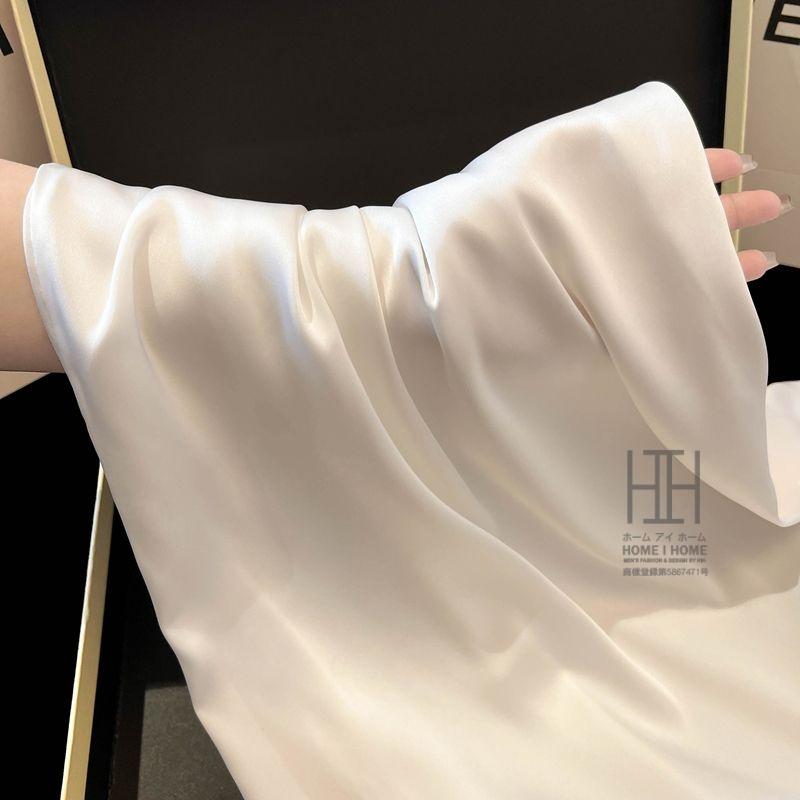 スリップ キャミソールワンピース パジャマ ランジェリー レディース ツルツル カップ付き サテン調 光沢 Vネック 接触冷感 ひんやり 滑らか セクシー 可愛い | ホームアイホーム | 07