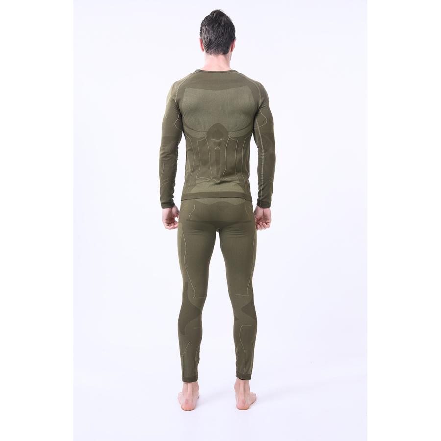 コンプレッションウェア メンズ 長袖 上下 インナーウェア タイツ スポーツ 作業 丸首 伸縮性 吸汗 フィット感 シンプル ジム トレーニング マラソン ジョギング | ホームアイホーム | 06