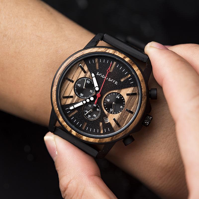腕時計 メンズ ウォッチ クォーツ腕時計 日付表示付き 夜光 24時間表示 腕時計 メンズ 木製 ギフト メンズ腕時計 ビジネス アクセサリー | ホームアイホーム | 16