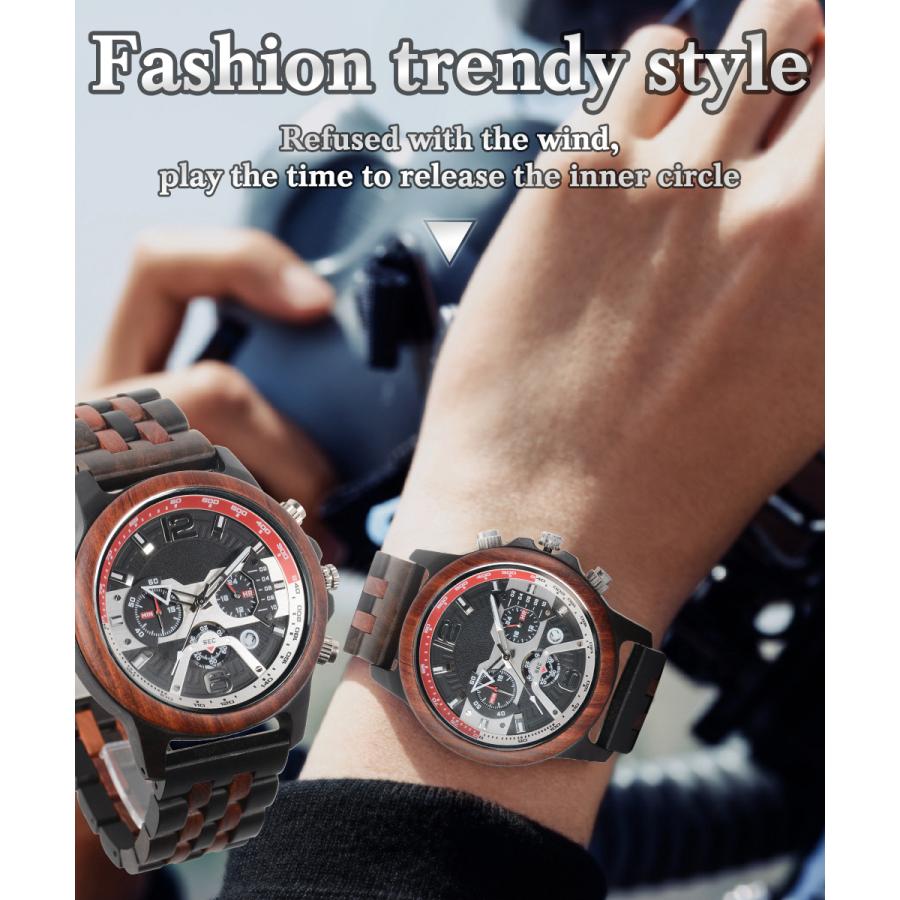 腕時計 メンズ 日本製クォーツムーブメント ウォッチ 日付表示付き 夜光 24時間表示 プッシュ式 タイマー付き ビジネス アクセサリー クォーツ腕時計 | ホームアイホーム | 05