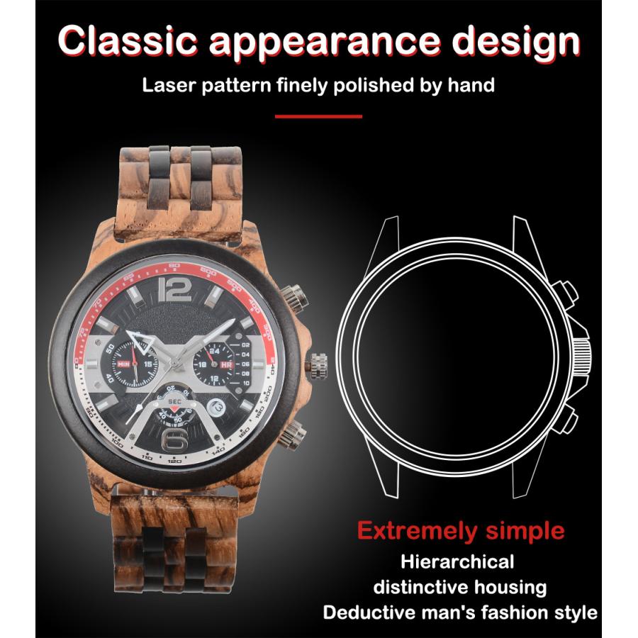 腕時計 メンズ 日本製クォーツムーブメント ウォッチ 日付表示付き 夜光 24時間表示 プッシュ式 タイマー付き ビジネス アクセサリー クォーツ腕時計 | ホームアイホーム | 08