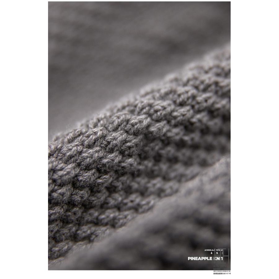 ニットパーカー セーター メンズ ニット トップス 秋冬 ハーフジップ フード付き 大きいサイズ カンガルーポケット カジュアル プルオーバー 編みニット | ホームアイホーム | 09