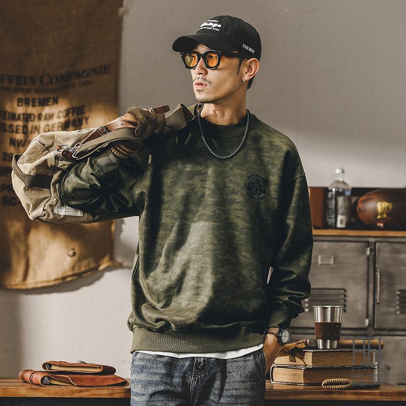 スウェードタッチパーカー スウェードパーカー メンズ トレーナー ヘビーウェイト プルオーバー 長袖 ロゴ プリント 迷彩 カモフラージュ おしゃれ 大きいサイズ | ホームアイホーム