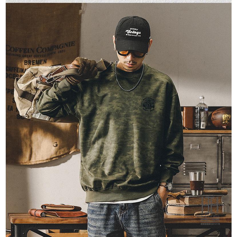 スウェードタッチパーカー スウェードパーカー メンズ トレーナー ヘビーウェイト プルオーバー 長袖 ロゴ プリント 迷彩 カモフラージュ おしゃれ 大きいサイズ | ホームアイホーム | 01