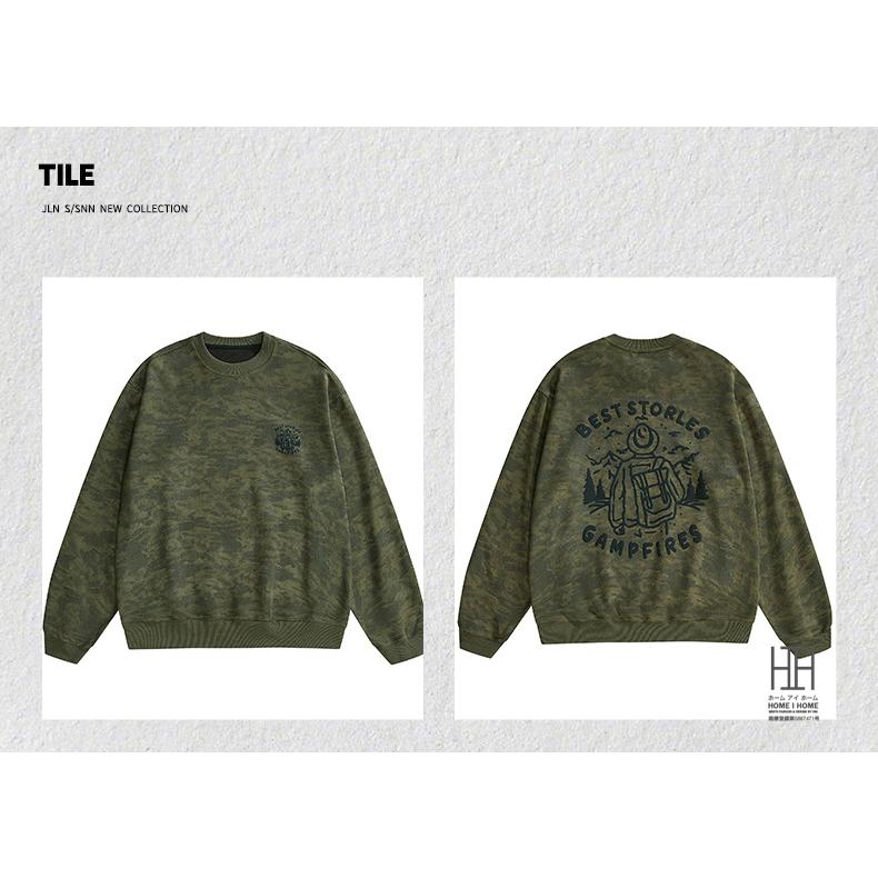 スウェードタッチパーカー スウェードパーカー メンズ トレーナー ヘビーウェイト プルオーバー 長袖 ロゴ プリント 迷彩 カモフラージュ おしゃれ 大きいサイズ | ホームアイホーム | 02