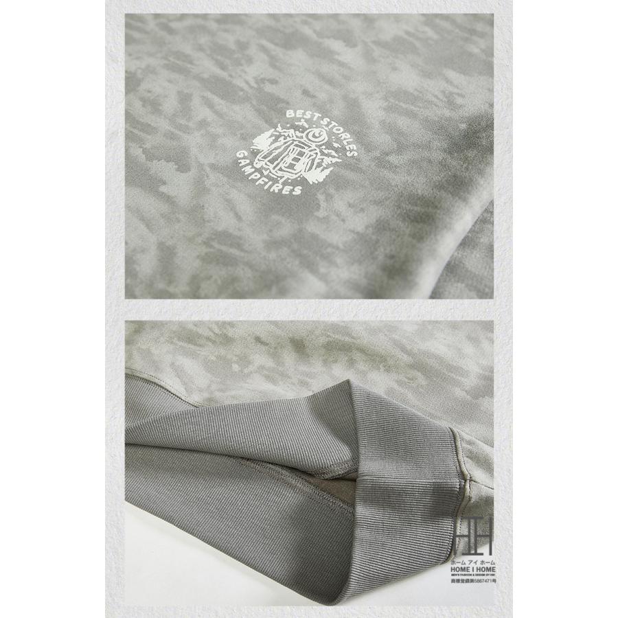 スウェードタッチパーカー スウェードパーカー メンズ トレーナー ヘビーウェイト プルオーバー 長袖 ロゴ プリント 迷彩 カモフラージュ おしゃれ 大きいサイズ | ホームアイホーム | 06