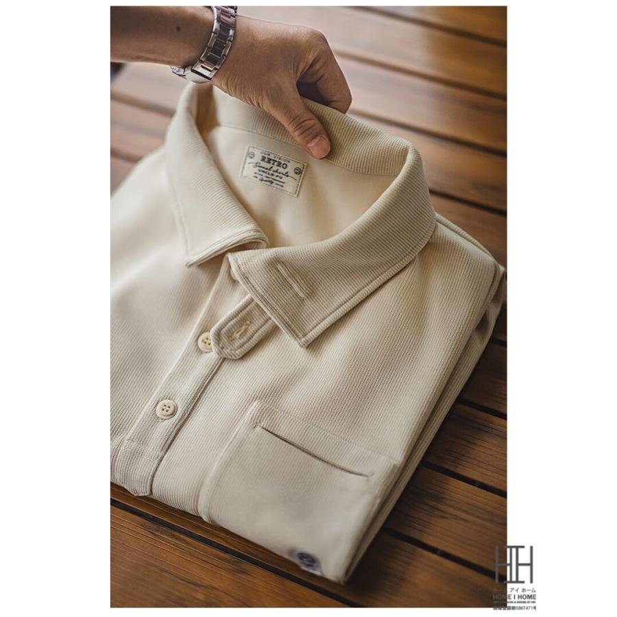 ニットスウェット トレーナー メンズ 長袖 ニットポロ プルオーバー ワンポイント セーター おしゃれ Tシャツ ロンT 大きいサイズ トップス アウトドア スエット | ホームアイホーム | 04