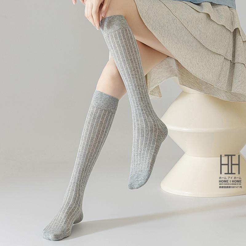 ハイソックス 夏 靴下 レディース ロング丈 消臭機能 抗菌 吸汗 綿 透け感 通気性 涼しい 薄手 たるみソックス ストレッチ 22-24.5cm おしゃれ 人気 ギフト | ホームアイホーム | 06